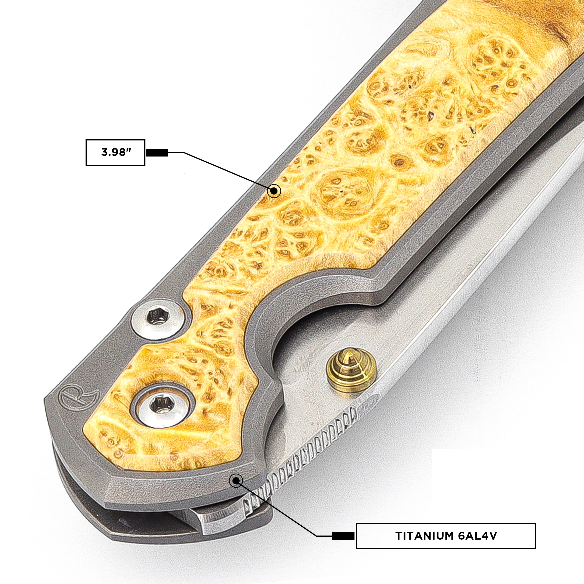 Chris Reeve Small Sebenza 31 Folding Knife - Insingo Plain Blade, Box Elder Wood Inlay Handle - EDC Pocket Knife for Camping, Hiking & Outdoor Adventures