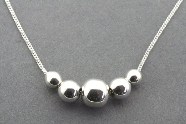 5mm Ball Bead Necklace - Sterling Silver Jewelry for Women, Elegant Layering & Everyday Wear