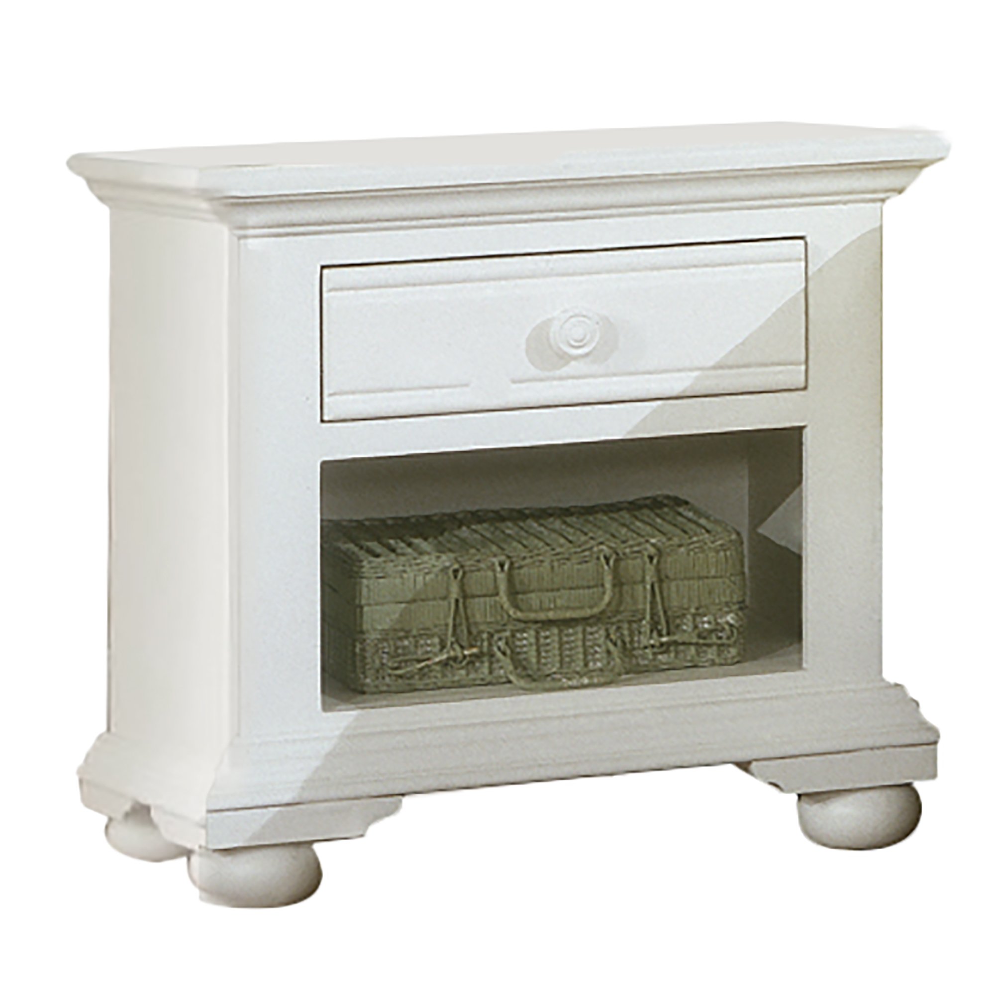 American Woodcrafters Cottage Traditions Small Nightstand - Solid Wood Bedside Table with Drawer for Bedroom, Living Room & Guest Room - Perfect for Storage & Decor
