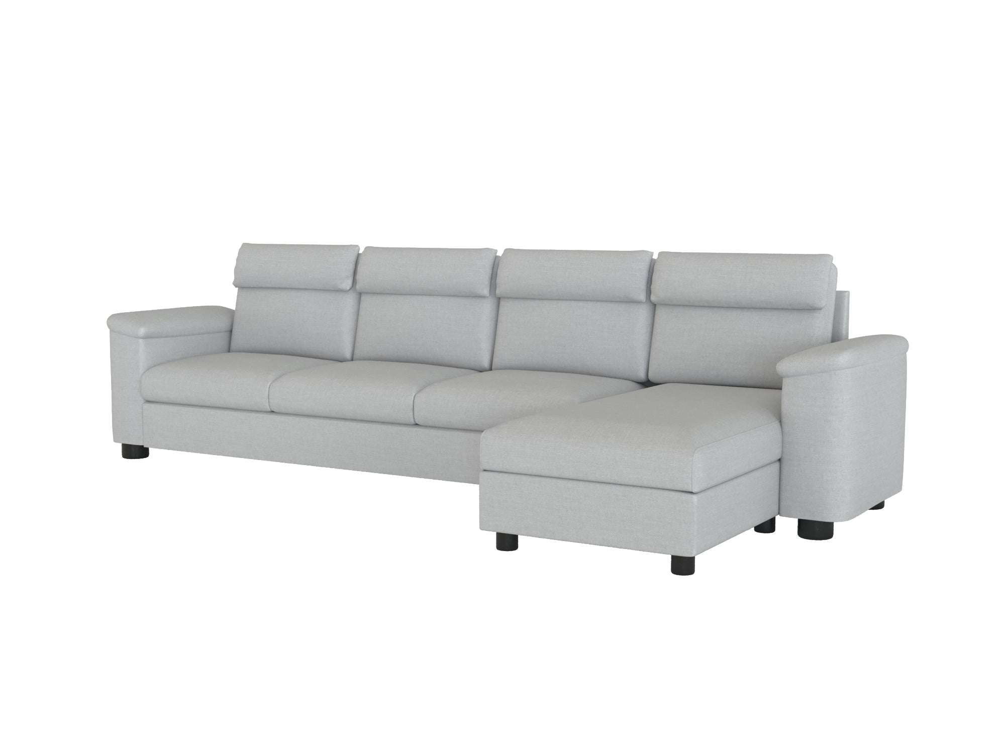 Lidhult 4-Seat Sofa with Chaise Lounge Cover - Modern Sectional Couch for Living Room, Family Room & Home Theater