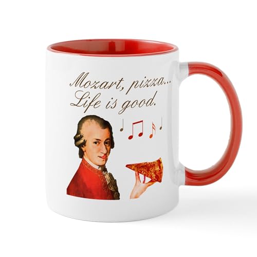 White/Red Inside - Mozart And Pizza: Music And Food Mug
