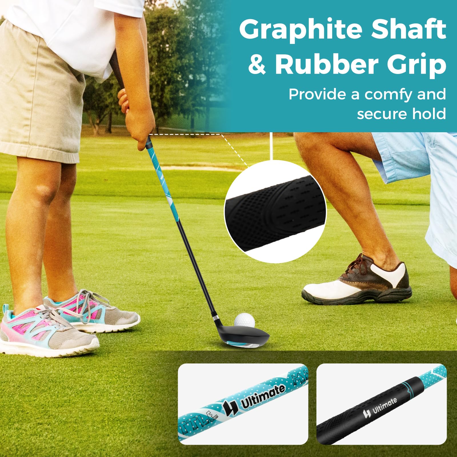 **Goplus Junior Complete Golf Club Set for Kids Ages 5-13 - Right Hand Golf Clubs with Stand Bag & Rain Hood - Perfect for Boys & Girls Learning Golf - Ideal for Practice, Training & Junior Tournaments**