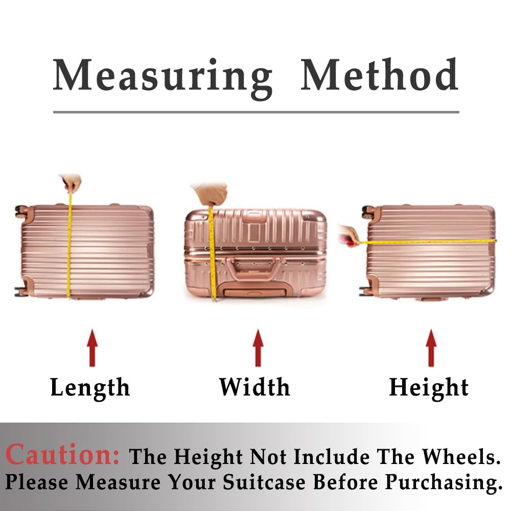 Clear PVC Suitcase Cover for 20 Inch Wheeled Luggage - Protective Travel Luggage Protector (13.6
