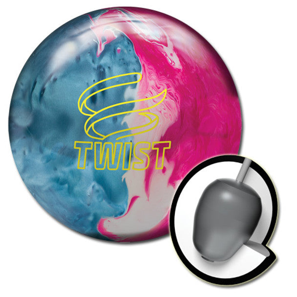 Brunswick Twist Bowling Ball - Sky Blue, Pink & Snow Colors | Perfect for League Play & Casual Bowling | High-Performance Reactive Resin Coverstock