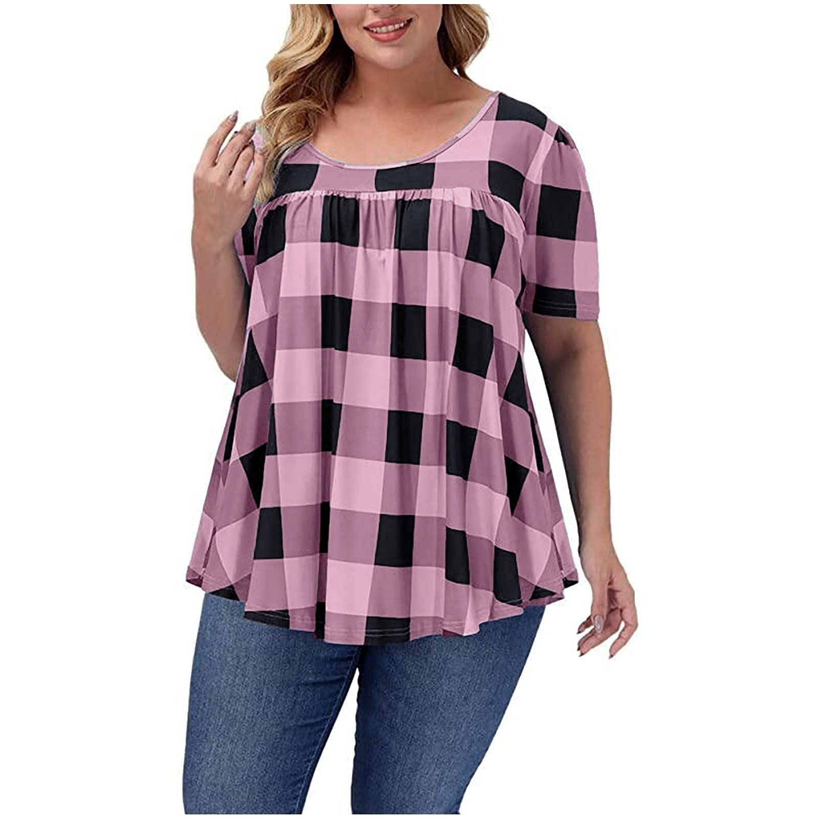 Women's Casual Tunic Tops - Solid Color Short Sleeve Blouse with Mesh & Off-Shoulder Design | Perfect for Summer Outfits, Beach Wear, and Casual Daily Fashion