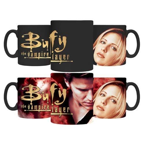 Heat Changing Mug Buffy the Vampire Slayer TV Series 12oz - Color Changing Coffee Cup with Vampire Slayer Design, Perfect Gift for Fans & Collectors - Great for Coffee, Tea, Hot Drinks at Home or Office