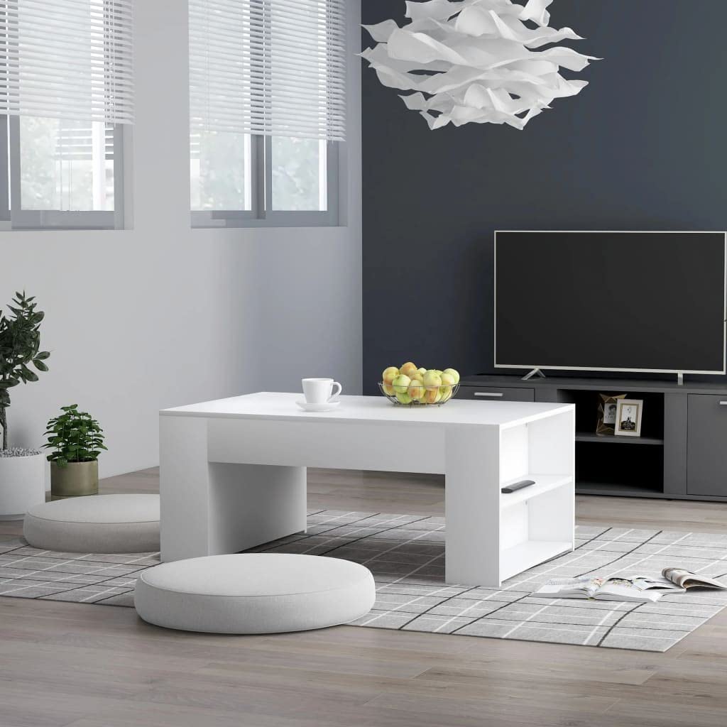 White SKM Coffee Table 39x24x17in - Living Room Furniture