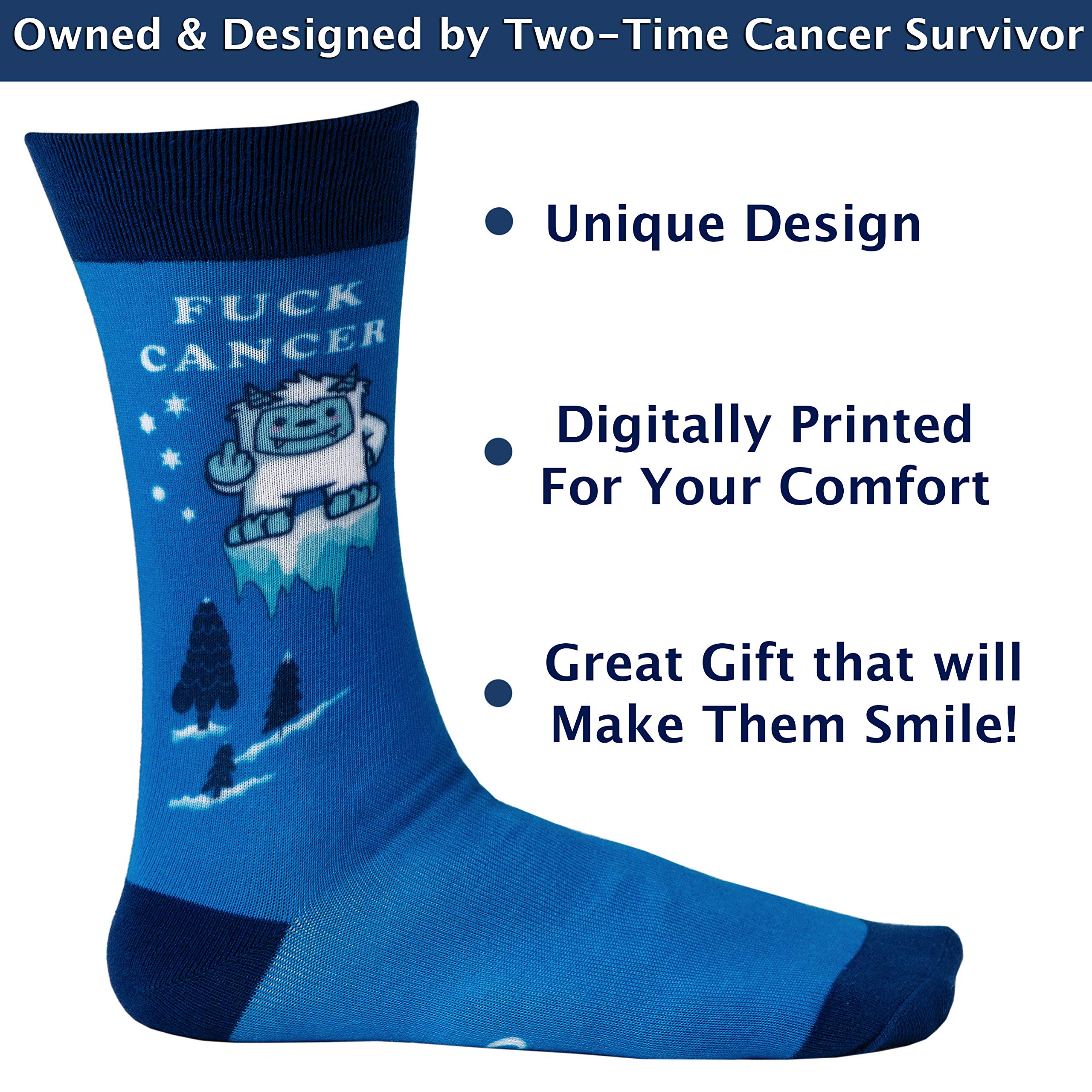 Cancer Awareness Socks - Comfortable Chemo Patient Support Socks for Men & Women | Thoughtful Gift for Cancer Fighters & Survivors | Perfect for Hospital Visits, Treatment Days & Daily Encouragement