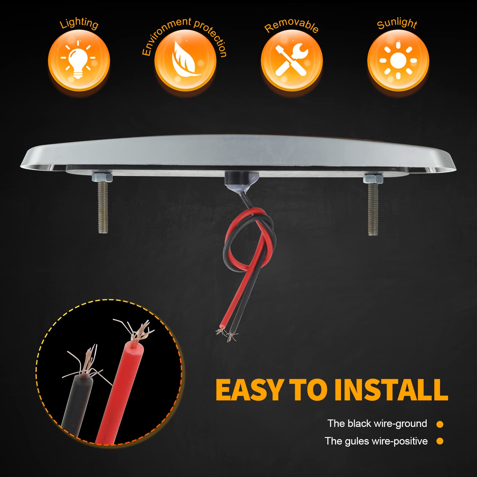 30 Pcs Amber LED Side Marker Clearance Lights - 6.4 Inch Truck Trailer Lights with 12 Diodes - Waterproof Turn Signal Indicators for Pickup, Tractor, Van, RV & Camper - Perfect for Night Driving & Road Safety