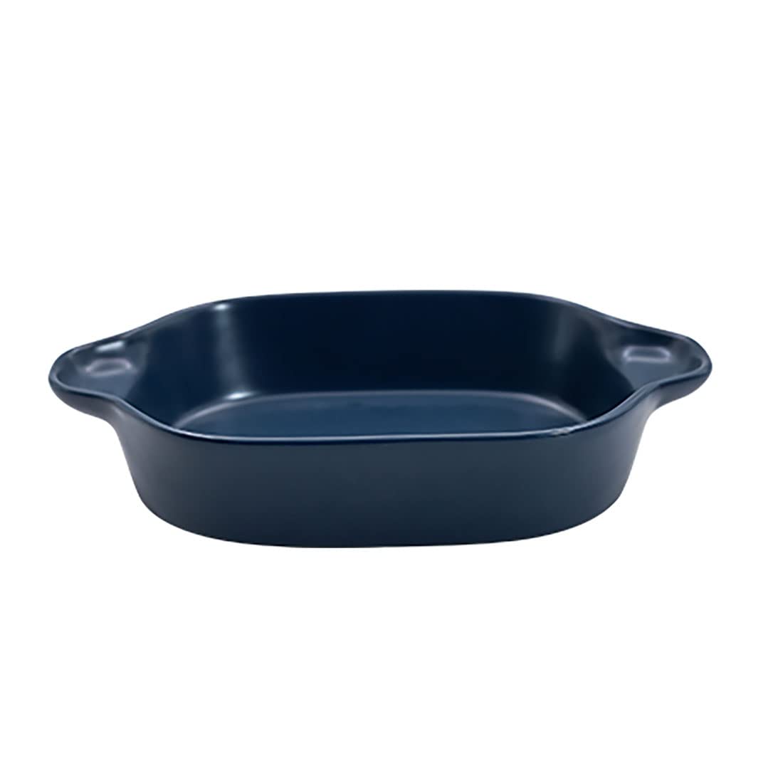 Bicuzat 8.5 Inch Ceramic Lasagna Baking Pan - Oven Safe Rectangular Casserole Dish, Matte Blue Grill Dinner Plate for Serving & Cooking | Perfect for Family Dinners, Restaurant Use & Holiday Meals
