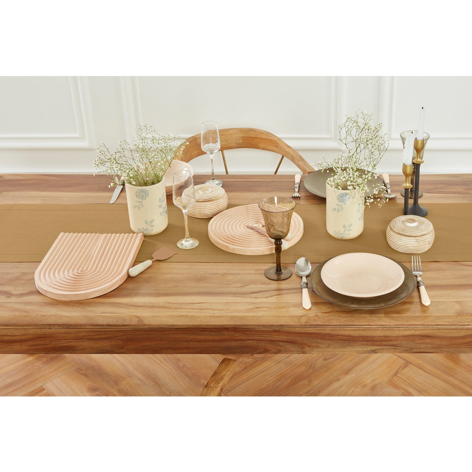 Elegant Medium Weight Hemstitch Table Runner - Perfect for Dining Tables, Weddings, and Holiday Decorations