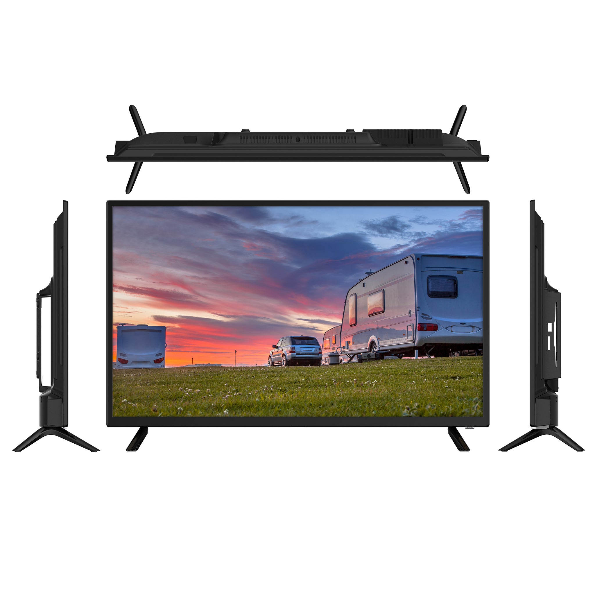 32 Inch HD Smart Caravan TV with Built-in DVD Player - Perfect for RVs, Campers & Road Trips (Portable Entertainment Solution)