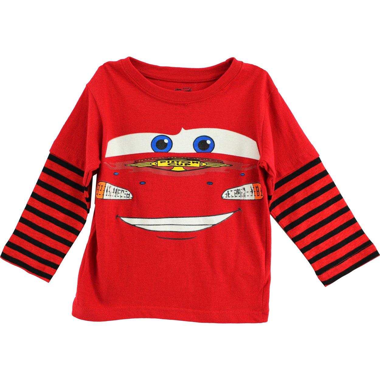 Disney Cars Boys Piston Cup Long Sleeve T-Shirt - Official Lightning McQueen Racing Shirt for Kids - Perfect for Birthday Gifts & Disney Theme Parties