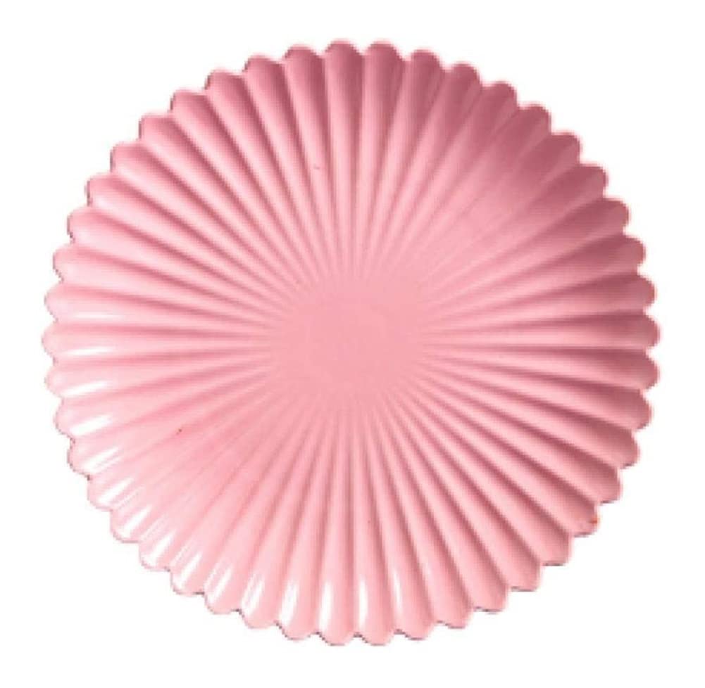 8-Inch Stoneware Ceramic Plate - Creative Chrysanthemum Design Dinnerware Set for Breakfast, Snacks & Steak - Microwave & Dishwasher Safe - Elegant Pink Color - Perfect for Home Dining, Restaurants & Gifts