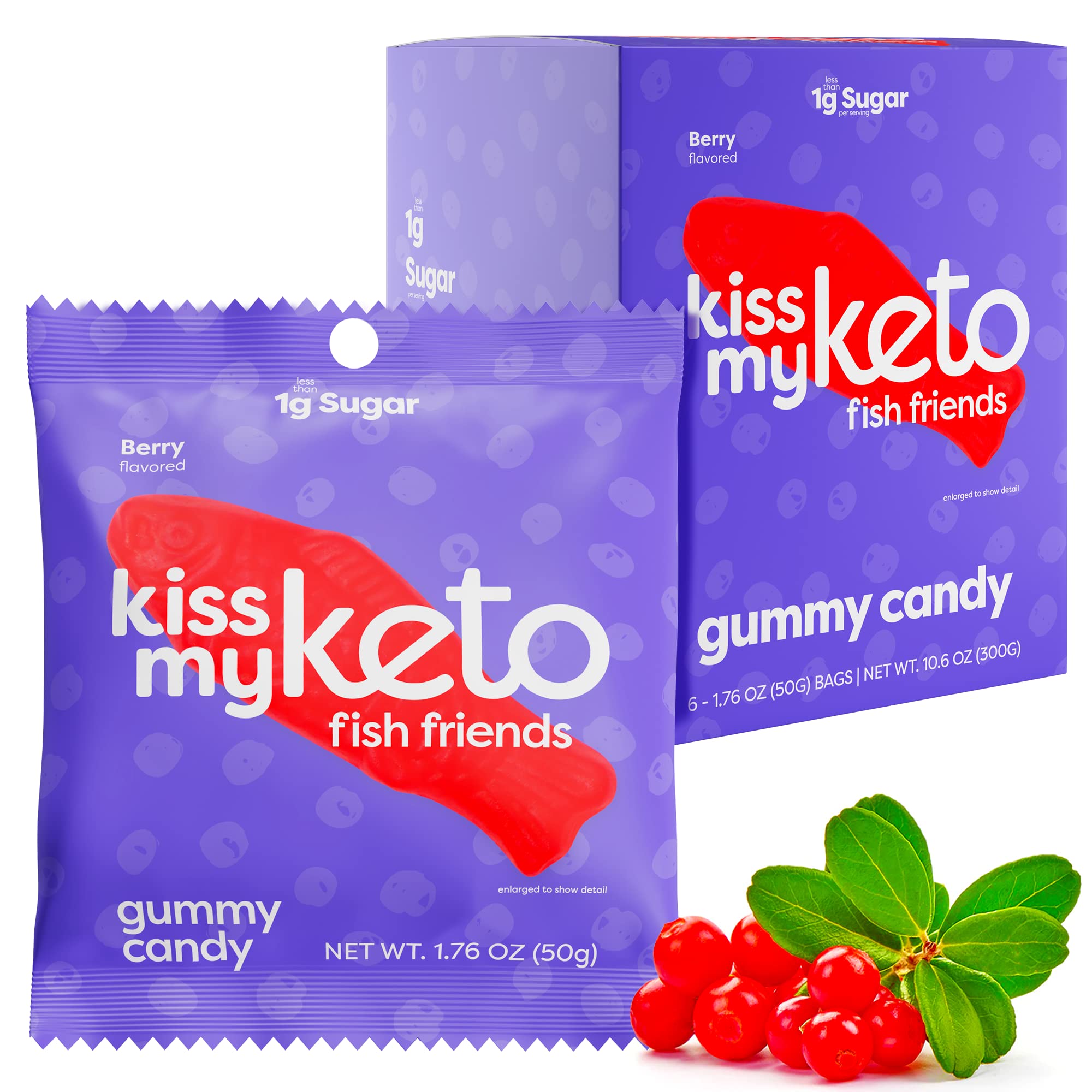 Keto Gummy Candy - Low Carb Vegan Snack for Energy & Weight Loss (6-Pack)