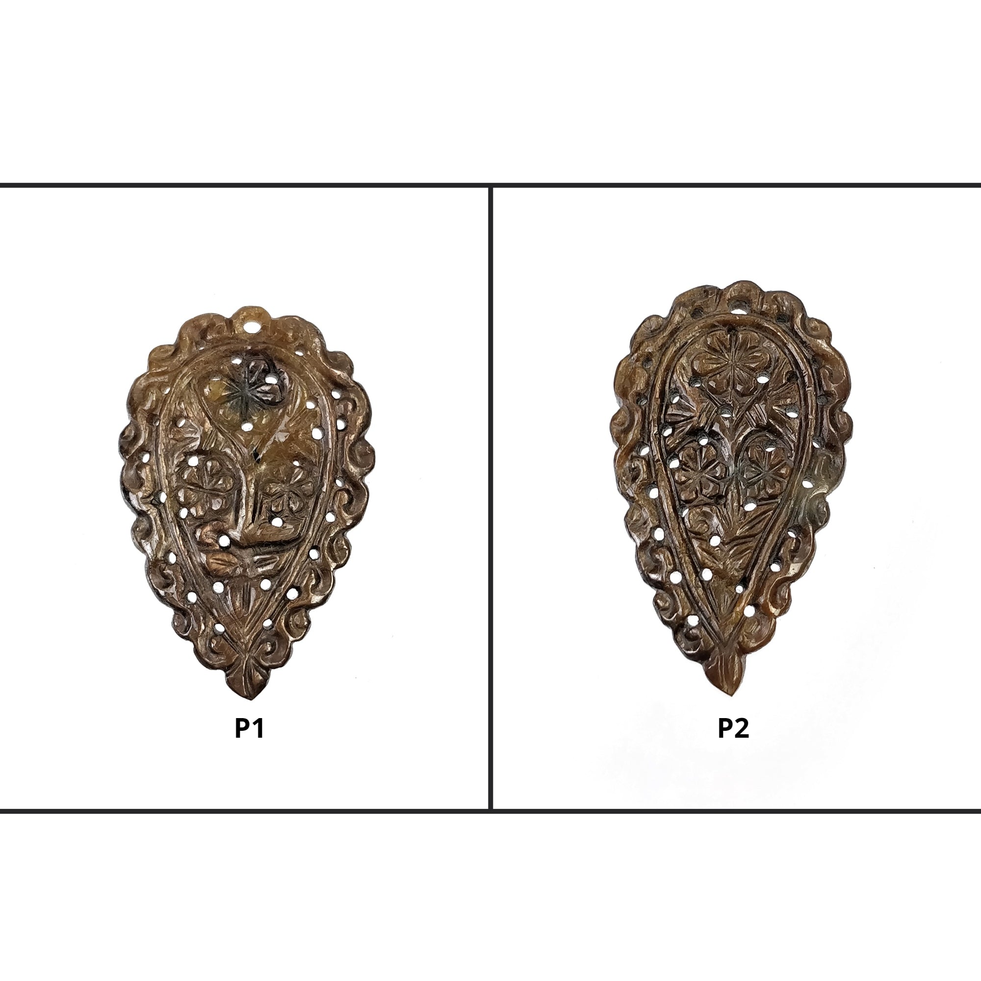 Natural Untreated Golden Brown Chocolate Sapphire Gemstone - Hand Carved Pear Shape Carving for Jewelry Making, Engagement Rings & Unique Gift Ideas