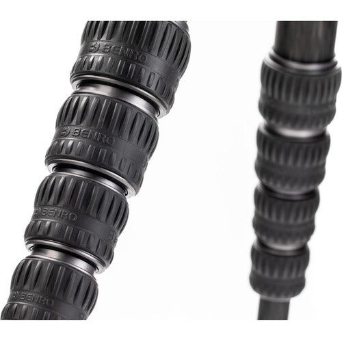 Benro Tortoise Carbon Fiber 3 Series Tripod with S4Pro Video Head - Lightweight Professional Tripod for Photography & Videography - Perfect for Travel, Outdoor Shoots & Studio Work