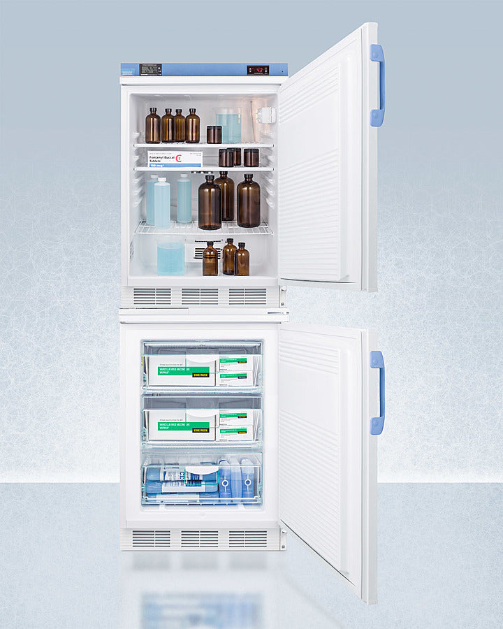 Accucold 24-Inch Wide All Refrigerator & All Freezer Combo FF7LW VT65MLSTACKMED2 - Perfect for Home, Office, and Commercial Use