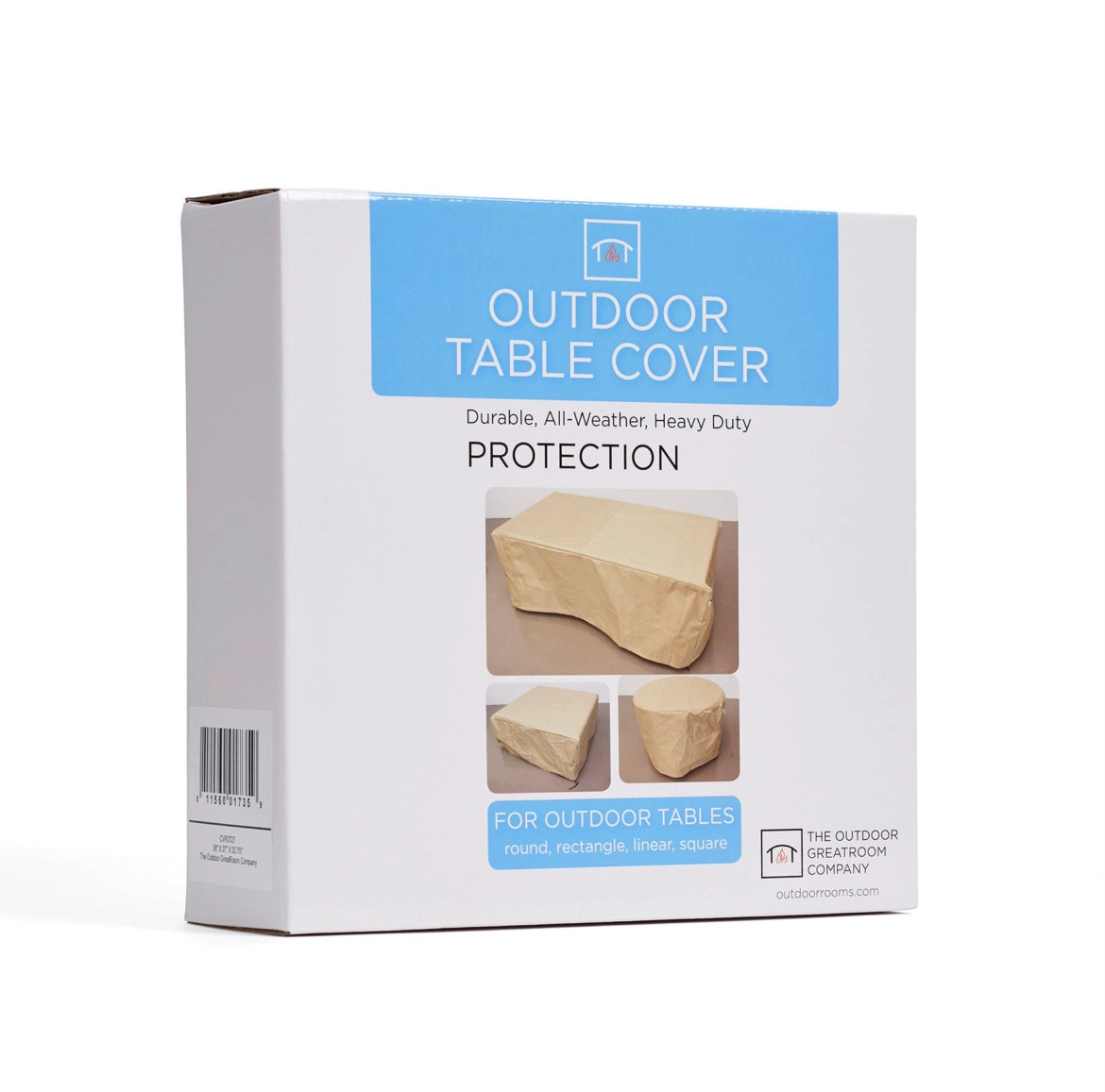 The Outdoor Greatroom Company 44-Inch Round Tan Waterproof Protective Cover for Patio Furniture - Durable Outdoor Use for Tables, Chairs & More