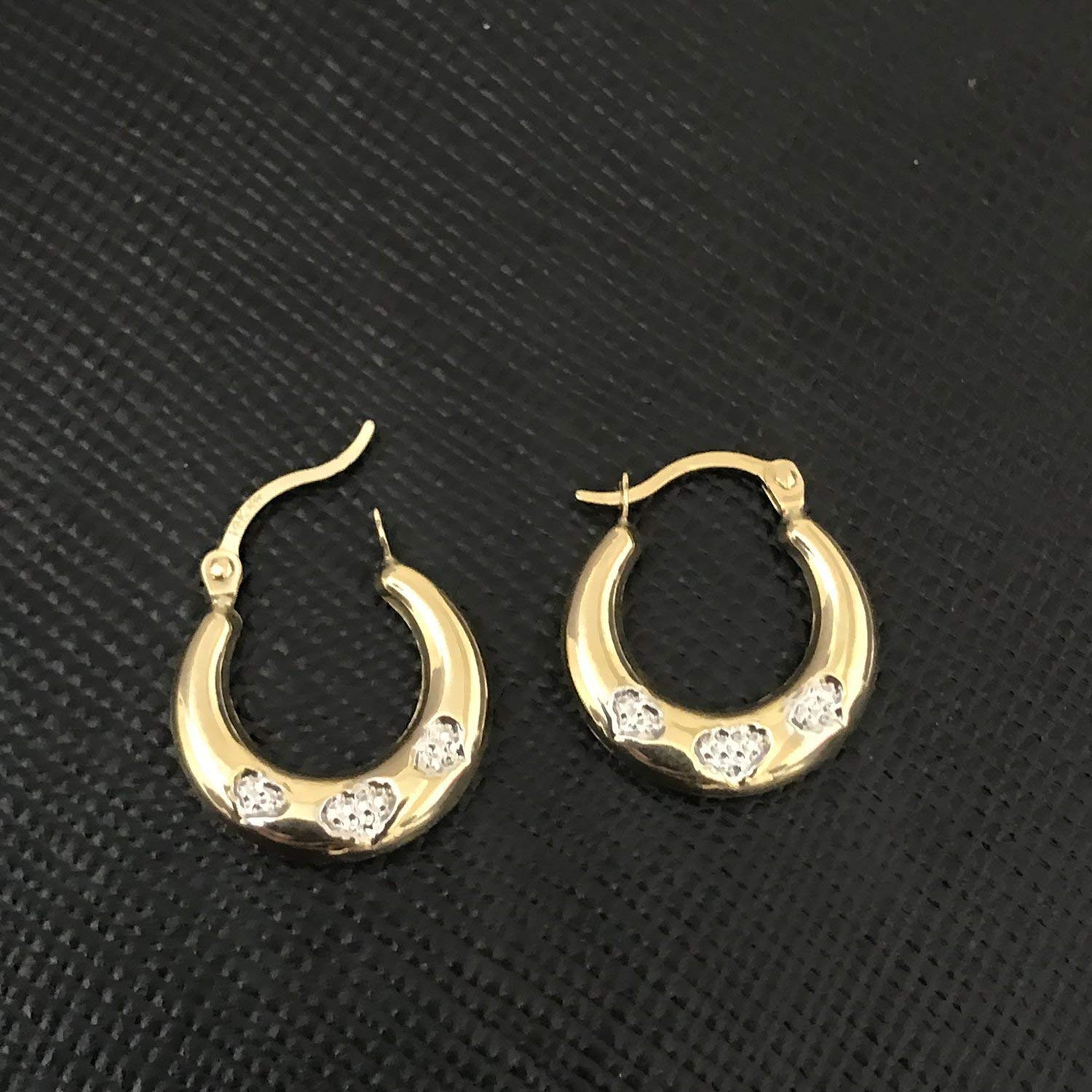 Two Tone Hoop Earrings - 14k Gold Plated Women's Jewelry for Everyday Wear | Elegant Dangle Earrings for Work, Date Night & Special Occasions