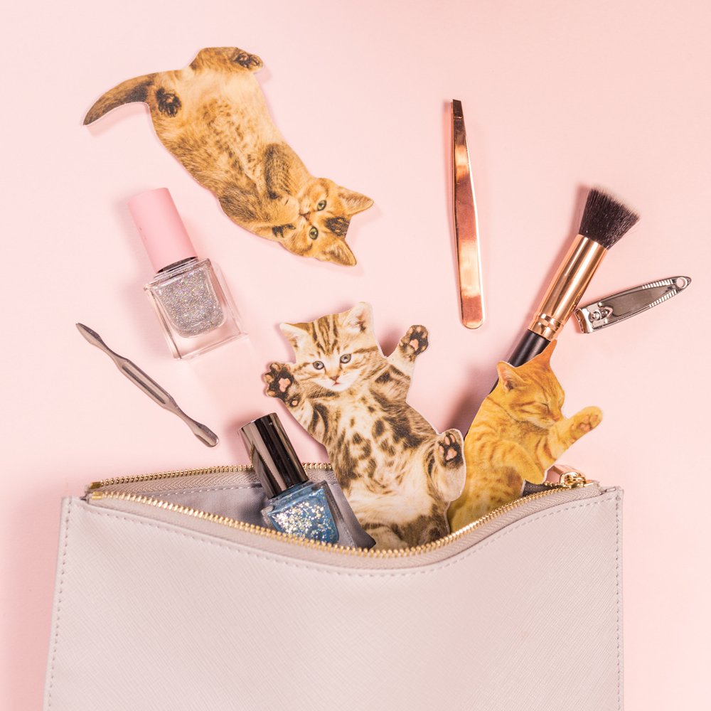 Cat Nail Files Set - Natural & Fake Nail Buffer, Manicure Kit with Nail Files | Perfect for Girls Party Favors, Hen Night Gifts & Women's Novelty Presents | At-Home Nail Care & Spa Day Essential