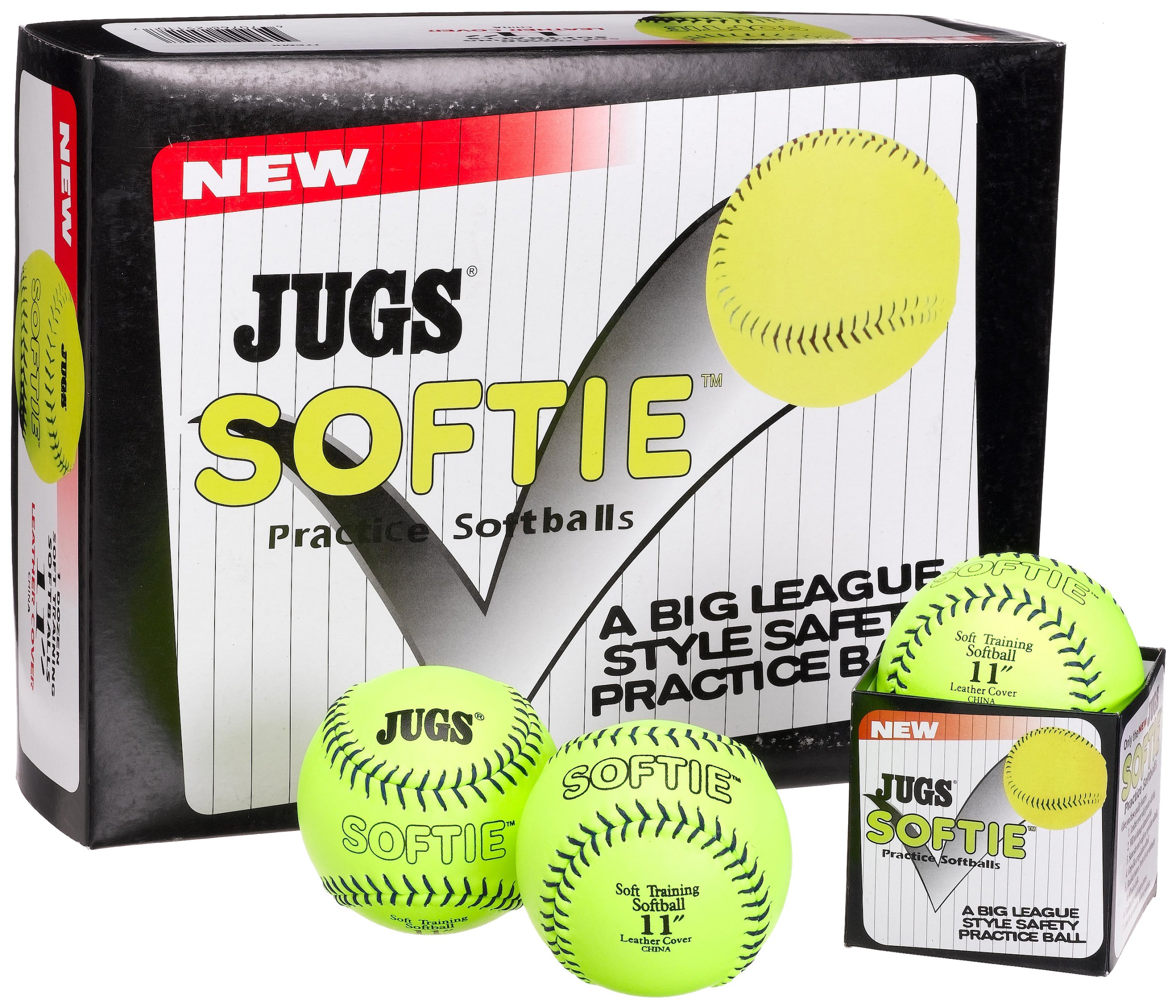 Jugs Softie Softballs (One Dozen) - Premium Training Softballs for Baseball & Softball Practice, Games, and Pitching Drills - Perfect for Coaches, Players, and Teams