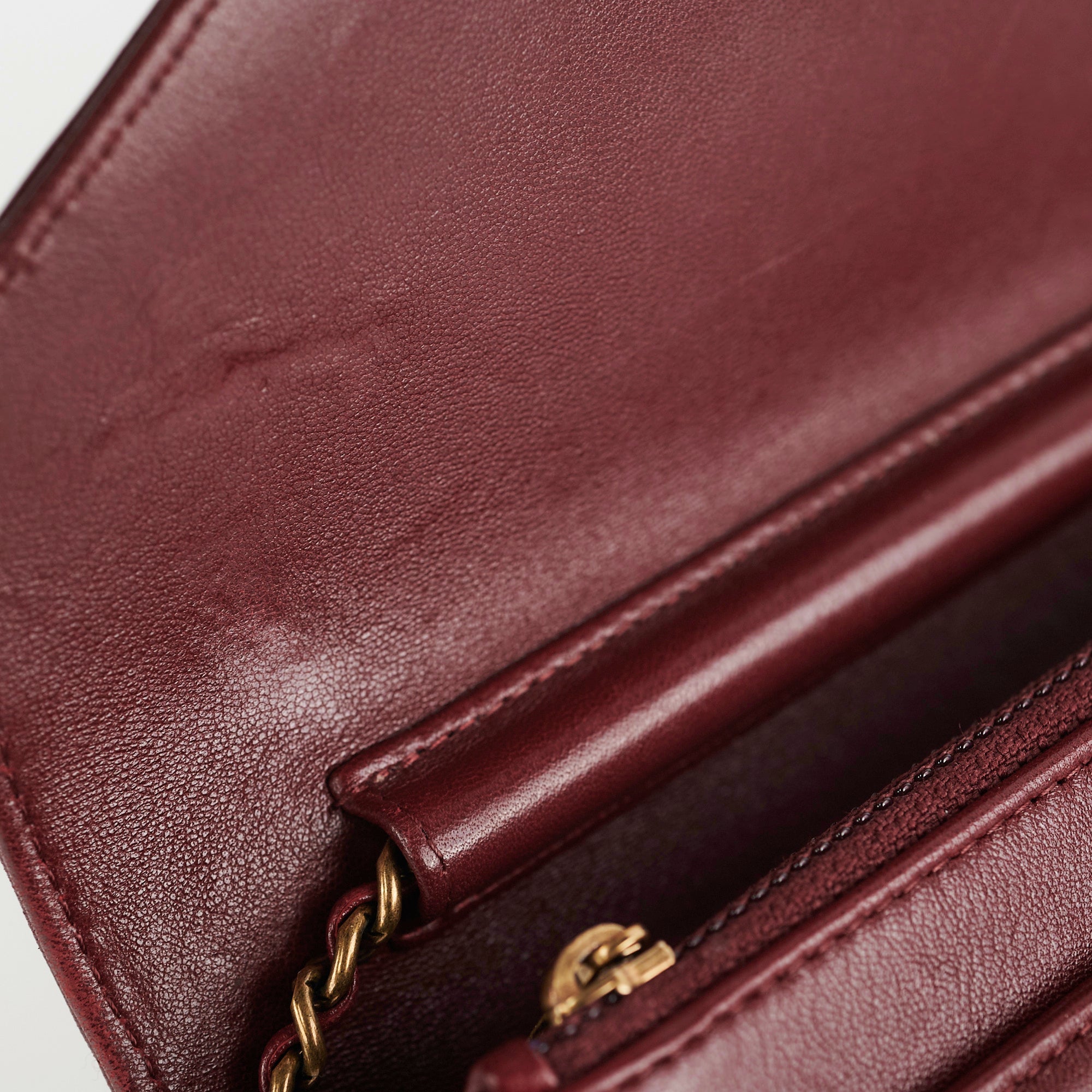 Chanel Mini Chevron Burgundy Leather Crossbody Bag for Women - Luxury Designer Handbag for Date Night, Parties & Everyday Use