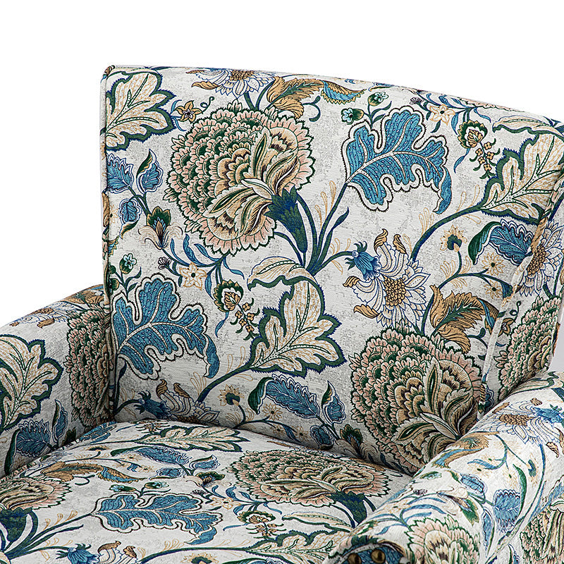 Artemisa Modern Floral Pattern Upholstered Armchair - Comfortable Living Room Accent Chair for Home Office & Lounge Decor