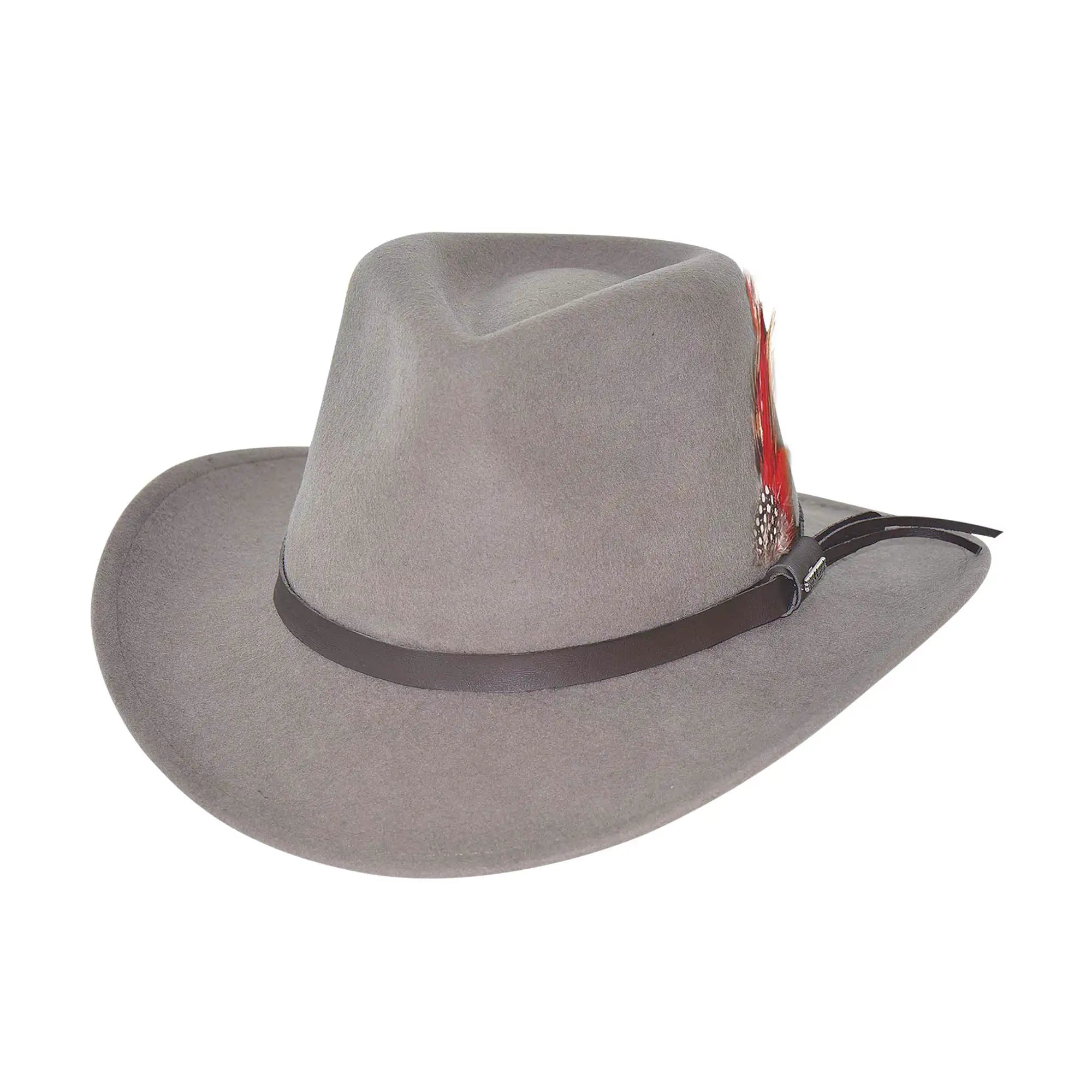 Bullhide Voyager Wool Felt Outdoorsman Hat - Durable & Stylish Hunting & Fishing Hat for Men - Perfect for Camping, Hiking & Outdoor Adventures