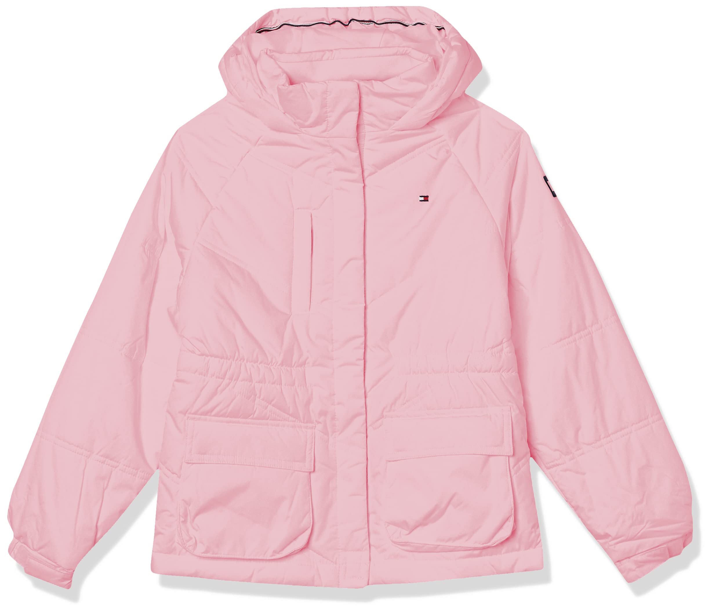 Tommy Hilfiger Girls' Adaptive Puffer Jacket with Magnetic Closure - Warm Winter Coat for Kids with Disabilities - Perfect for School, Outdoor Play & Special Needs Activities