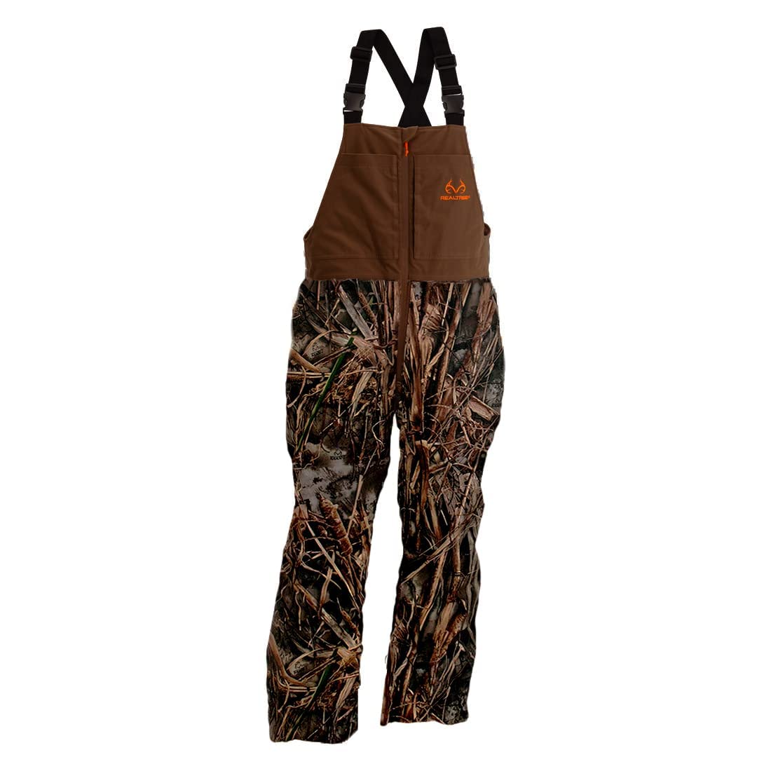 Realtree Men's Edge Timber Camo Hunting Bibs - Insulated Waterproof Windproof Breathable Midweight Coveralls for Cold Weather Hunting & Outdoor Activities