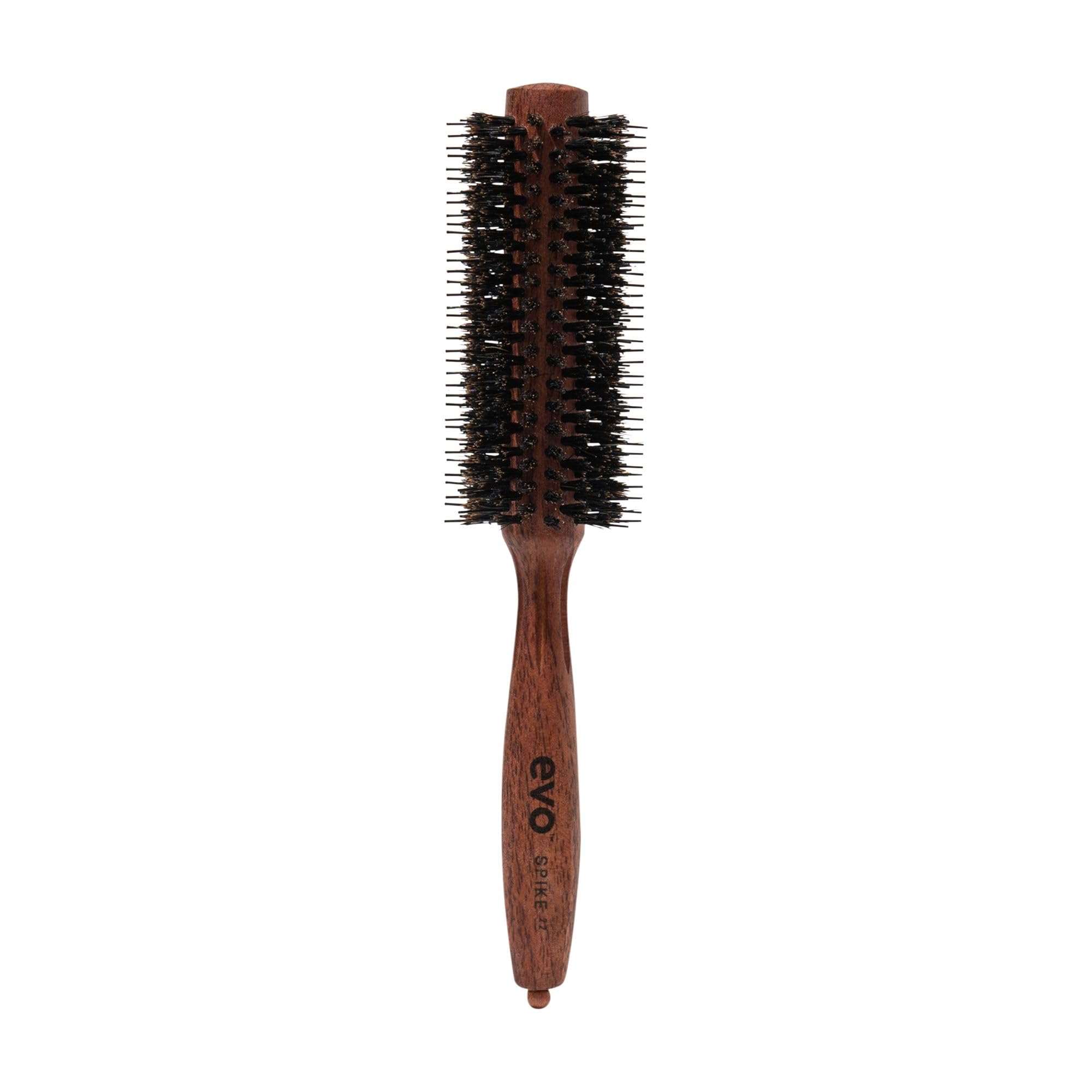 Evo Spike Radial Hair Brush - Boar Bristle Blow Dryer Brush for Shiny, Polished Hair - Heat Resistant Styling Tool for Salon-Quality Results at Home | Perfect for Daily Styling, Smoothing Frizz & Volumizing Hair