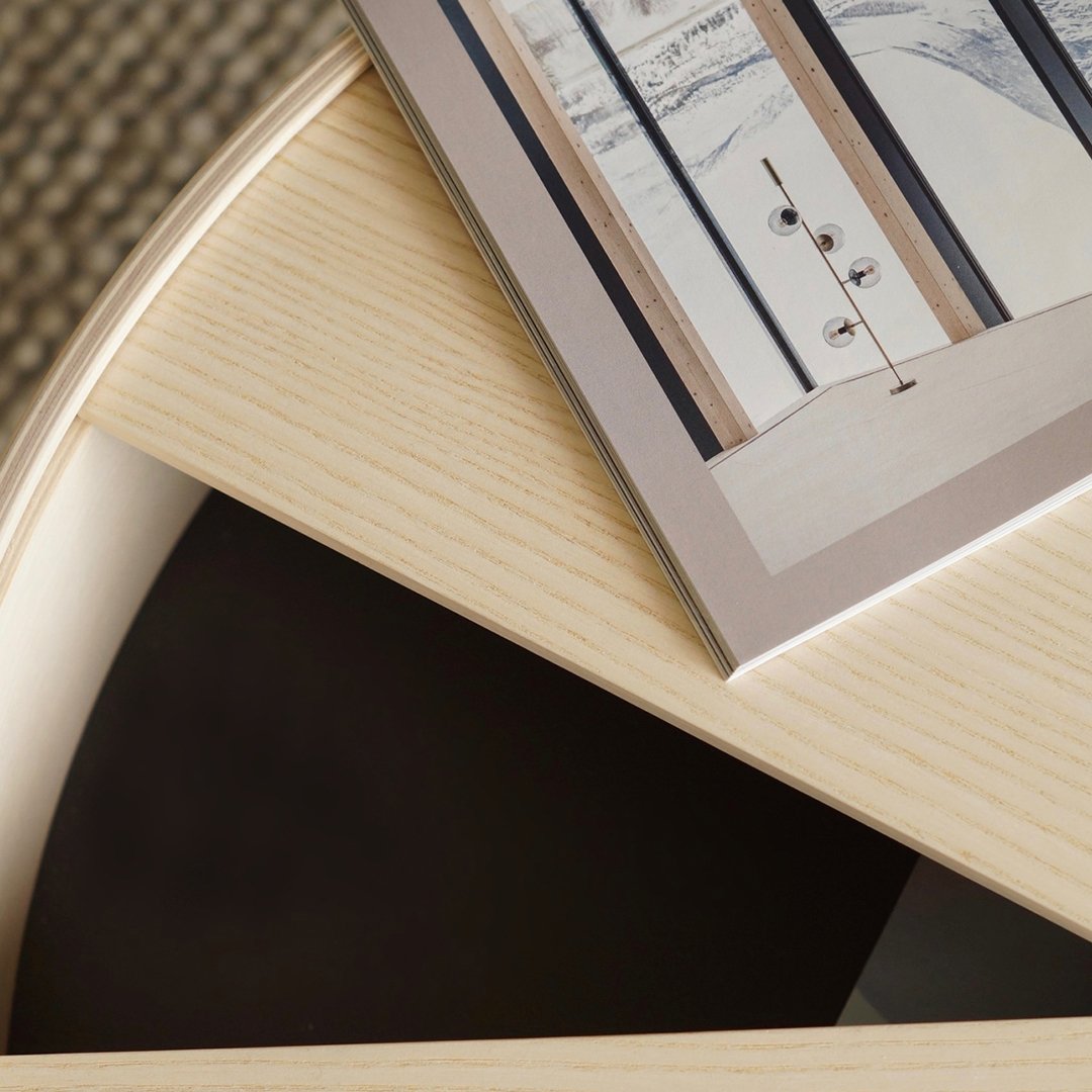 Modern Arc Coffee Table - Sleek Mid-Century Design for Living Room, Lounge & Office - Perfect for Home Decor & Small Spaces