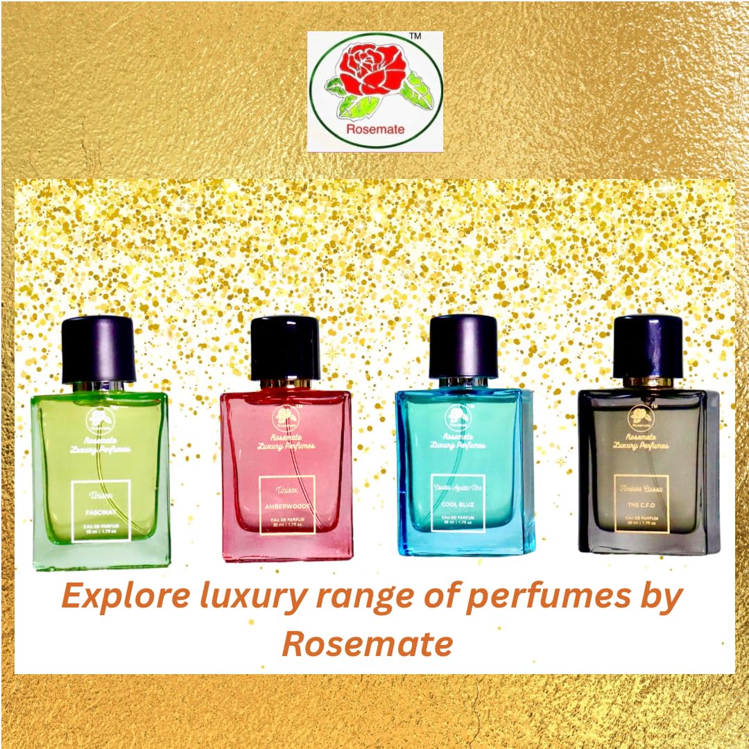 Rosemate The C.F.O Eau De Parfum for Men - Premium Citrus Lavender Woody Cologne | Long Lasting Fragrance Spray (1.7oz/50ml) | Travel Size Luxury Scent | Perfect Gift for Boss, Husband, Boyfriend | Office, Date Night & Special Occasions