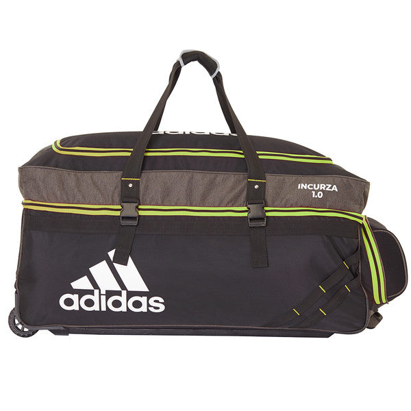 Adidas INCURZA 1.0 Wheelie Cricket Kit Bag - Professional Cricket Equipment Storage with Wheels - Perfect for Cricket Matches, Training & Travel