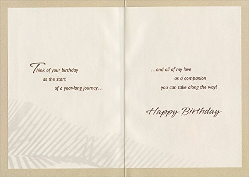 Embossed Beach, Fence and Seagulls Birthday Card - Designer Greeting Card for Husband - Perfect for Anniversary, Father's Day & Special Occasions