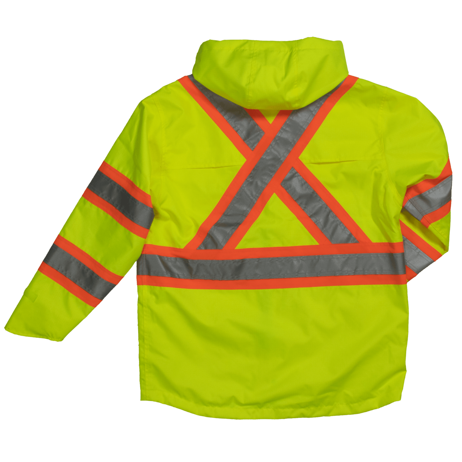 Waterproof Safety Rain Jacket for Men & Women - High Visibility Green Reflective Outdoor Jacket - Perfect for Cycling, Hiking & Construction Work