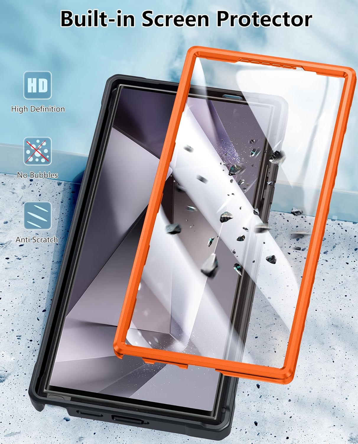 Samsung Galaxy S25 Ultra Military Grade Shockproof Case - Heavy Duty Drop Protection, Reinforced Corners, Anti-Slip Grip | Compatible with Wireless Charging | Perfect for Outdoor Adventures, Construction Work & Extreme Sports