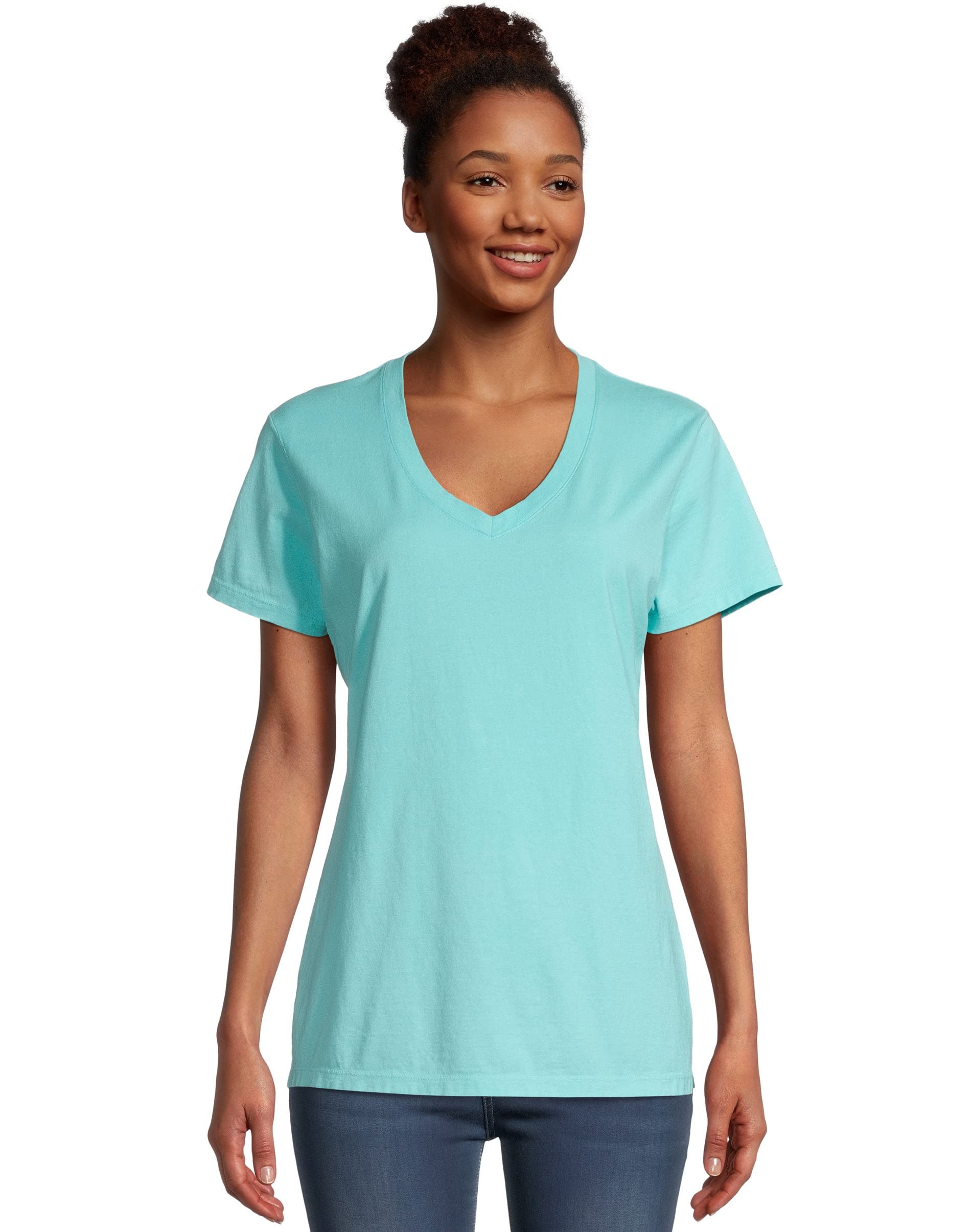 Hanes Women's Retro ComfortSoft Cotton T-Shirt - Vintage Style Casual Tee for Everyday Wear, Lounge & Outfits