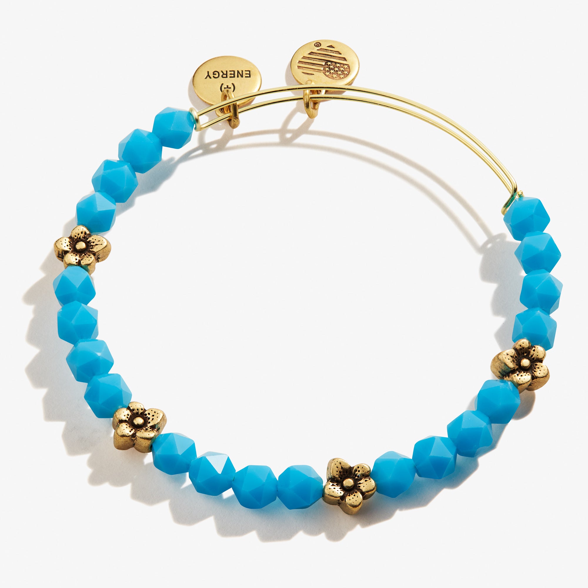 Daisy Beaded Bangle Bracelet for Women - Spring Sky Blue Bohemian Style Handmade Jewelry - Perfect for Summer Outfits, Beach Vacations & Boho Fashion Accessories