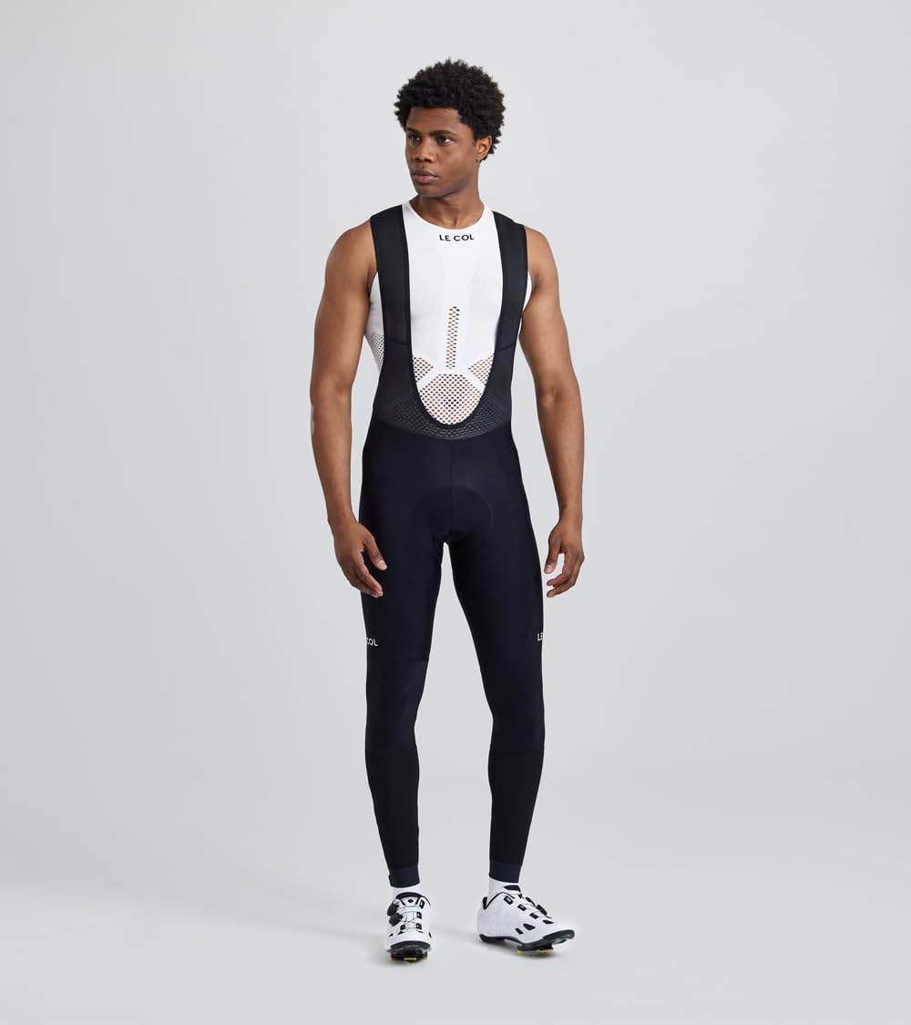 Men’s Pro Bib Cycling Tights - Breathable & Sweat-Wicking Bicycle Pants with Aerodynamic Panels, Lightweight Design & Cuffed Ankles for Road Biking & Indoor Training