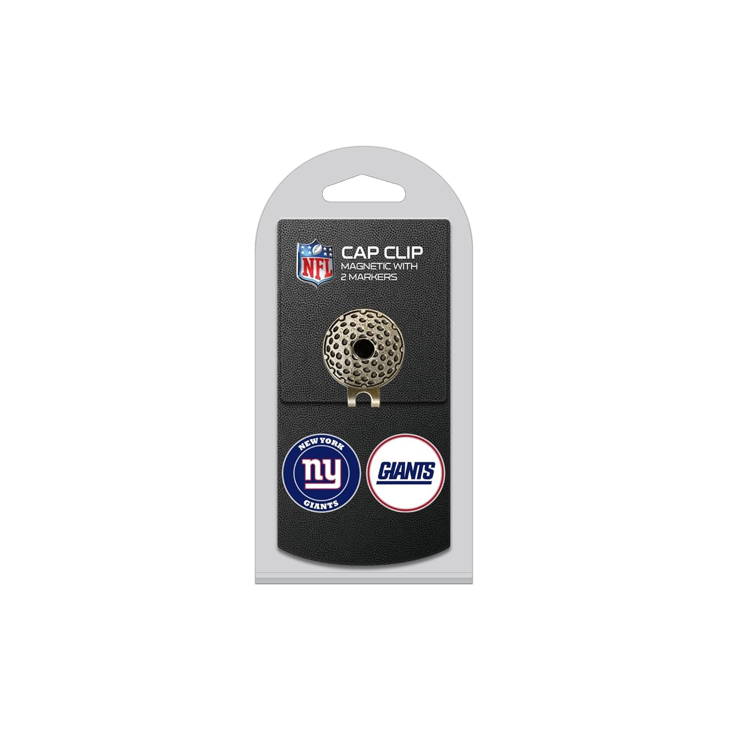 Team Golf NFL Golf Cap Clip with 2 Removable Double-Sided Enamel Magnetic Ball Markers - Easy Hat Attachment for Golfers & Sports Fans - Perfect for Golf Courses, Tailgating & Game Day Accessories