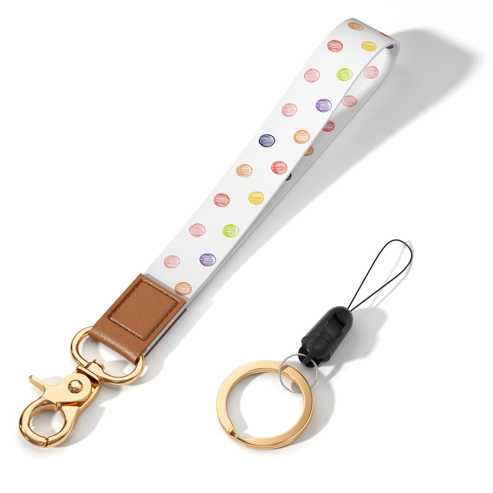 Cute Wrist Lanyard Keychain for Women & Men - Adjustable Wristlet Strap Holder for Car Keys, ID Badges, Cards, Wallet & Phone - Perfect for Work, Travel, Gym & Outdoor Activities