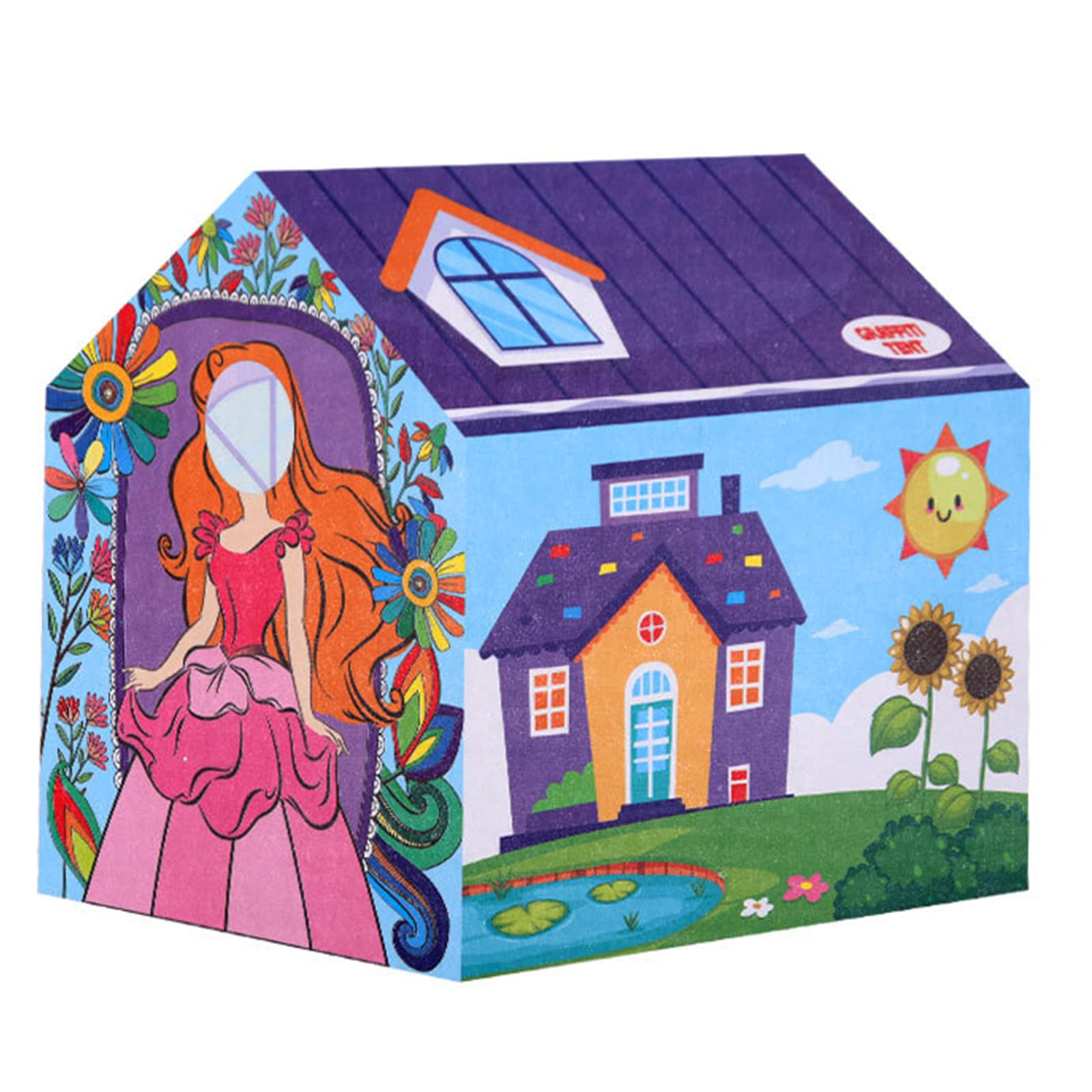 YAMIA1115 Kids DIY Graffiti Tent - Creative Painting & Drawing Toy for Boys & Girls, Indoor Playhouse for Dress Up & Interactive Games | Perfect for Birthday Parties, Art Activities & Imaginative Play
