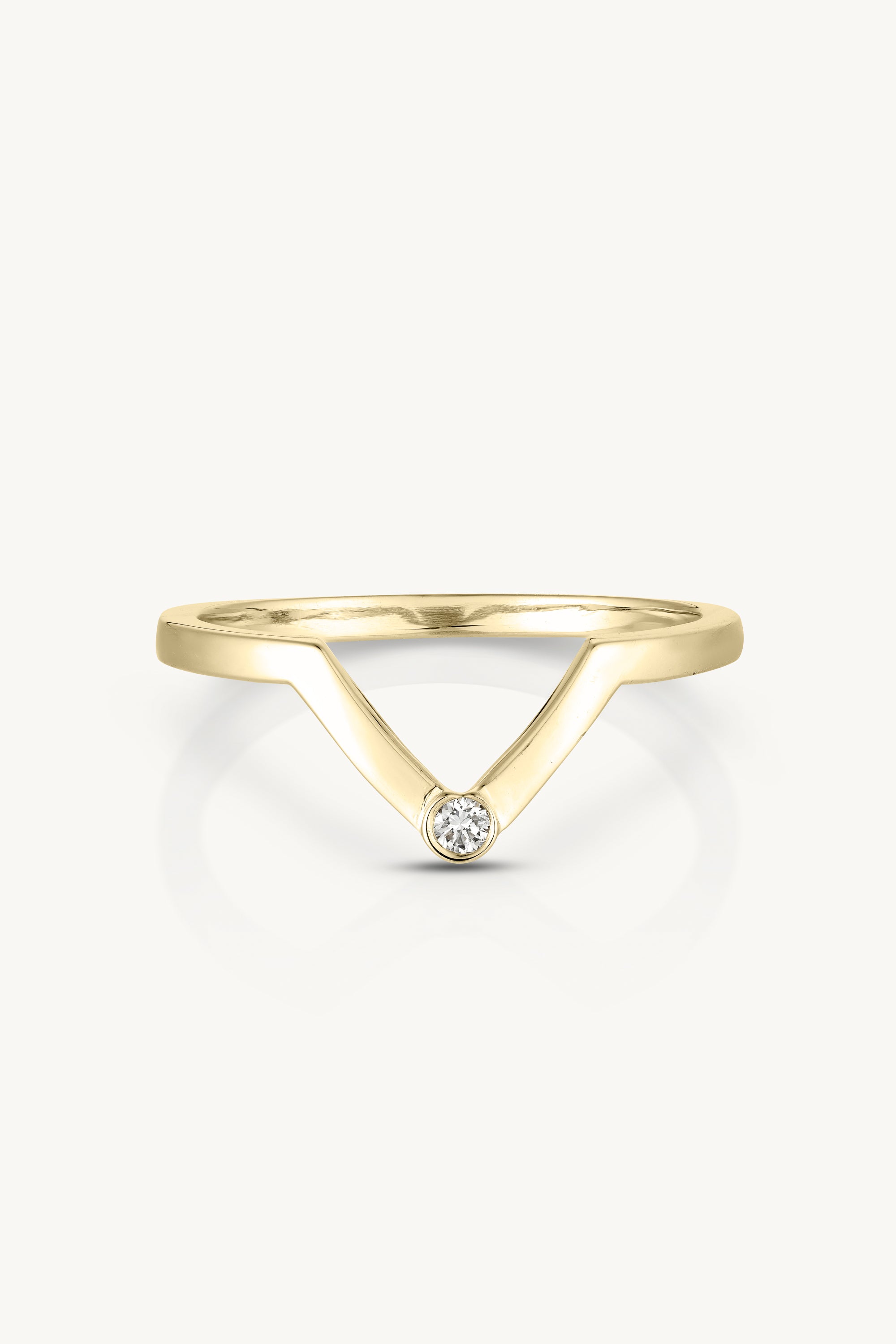 14K White Diamond Yellow Gold Chevron Wedding Band Ring for Women - Elegant Stackable Jewelry for Bridal, Anniversary & Special Occasions