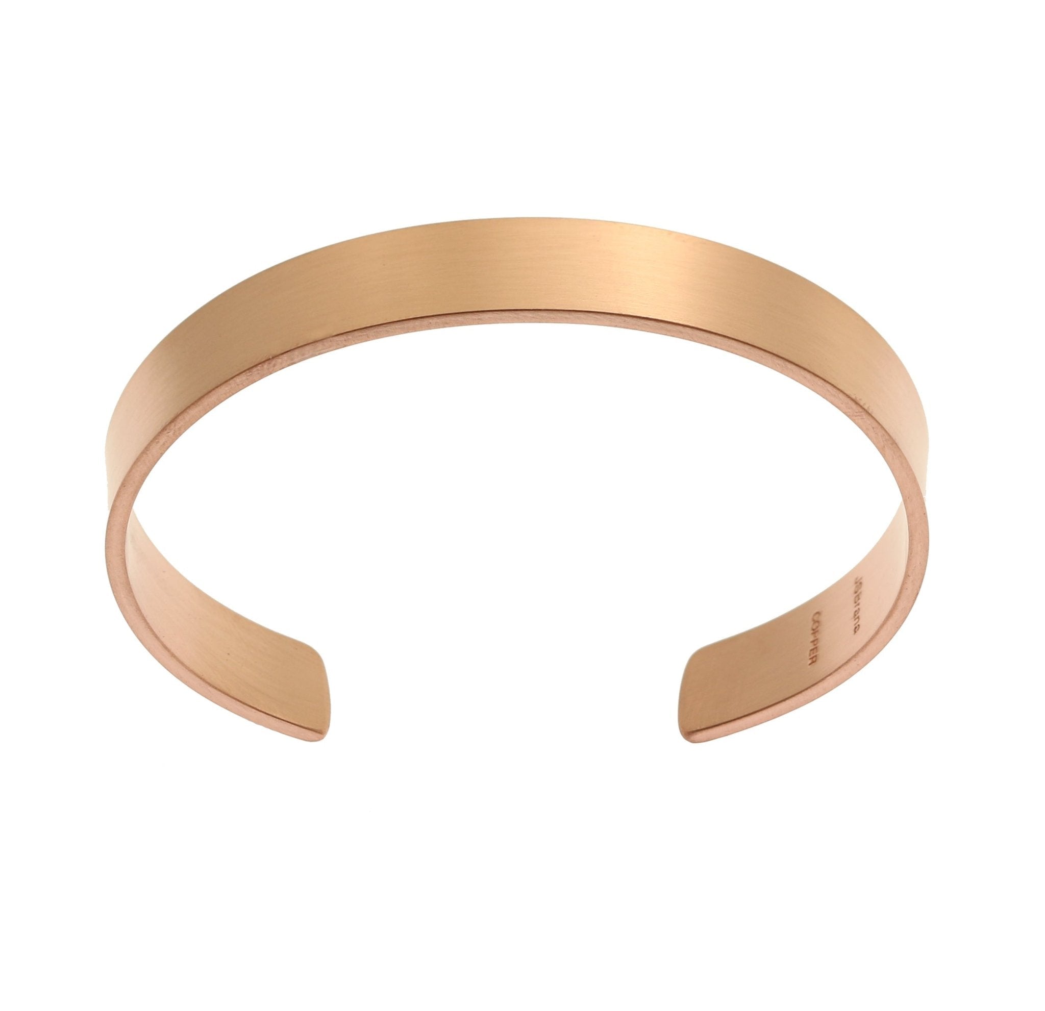 Men's Brushed Copper Cuff Bracelet - 10mm Wide Handmade Bangle for Casual Wear & Gift Giving - Perfect for Everyday Style, Weddings & Special Occasions