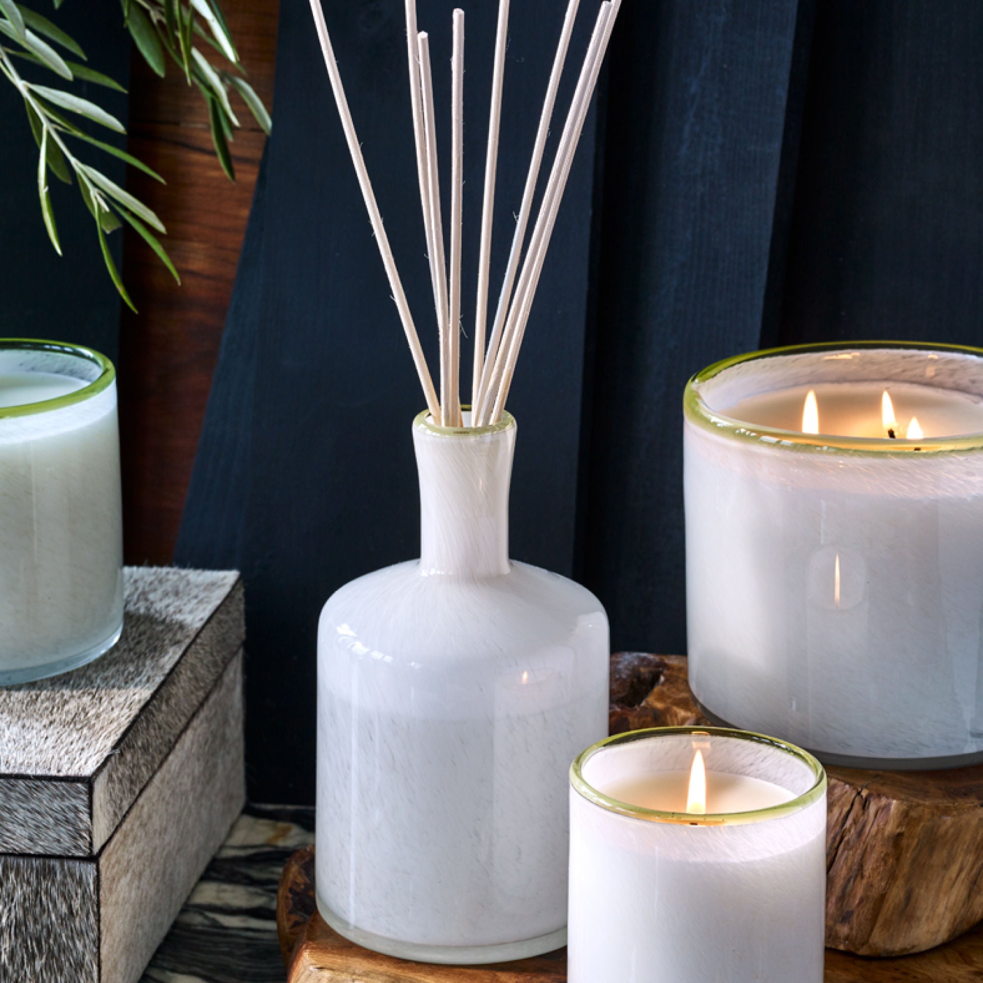 Premium Feu de Bois Reed Diffuser Refill - Long-Lasting Wood Fire Scented Oil for Home & Office - Create Cozy Winter Ambiance