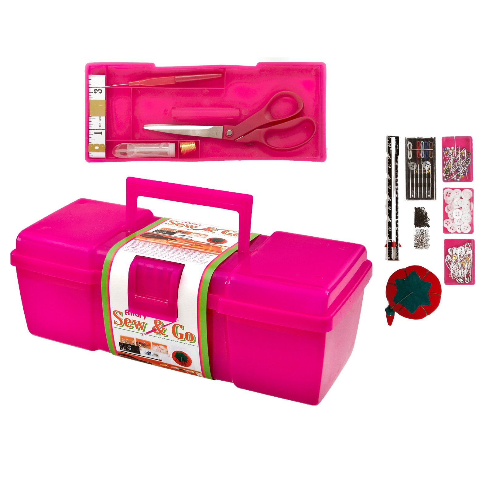 Sew N Go Deluxe Notions Kit - Complete Sewing Accessories Set with Scissors, Needles & Thread for DIY Crafting, Quilting & Home Projects | Perfect for Beginners & Professional Tailors