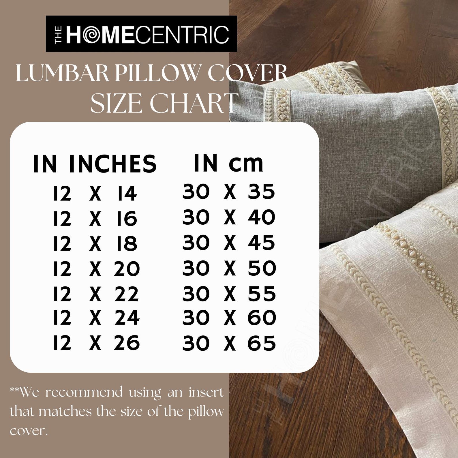 Beige Cotton Lumbar Pillow Cover - Soft & Breathable Support for Sofa, Bed, or Office Chair - Lush Lines Design for Home Decor
