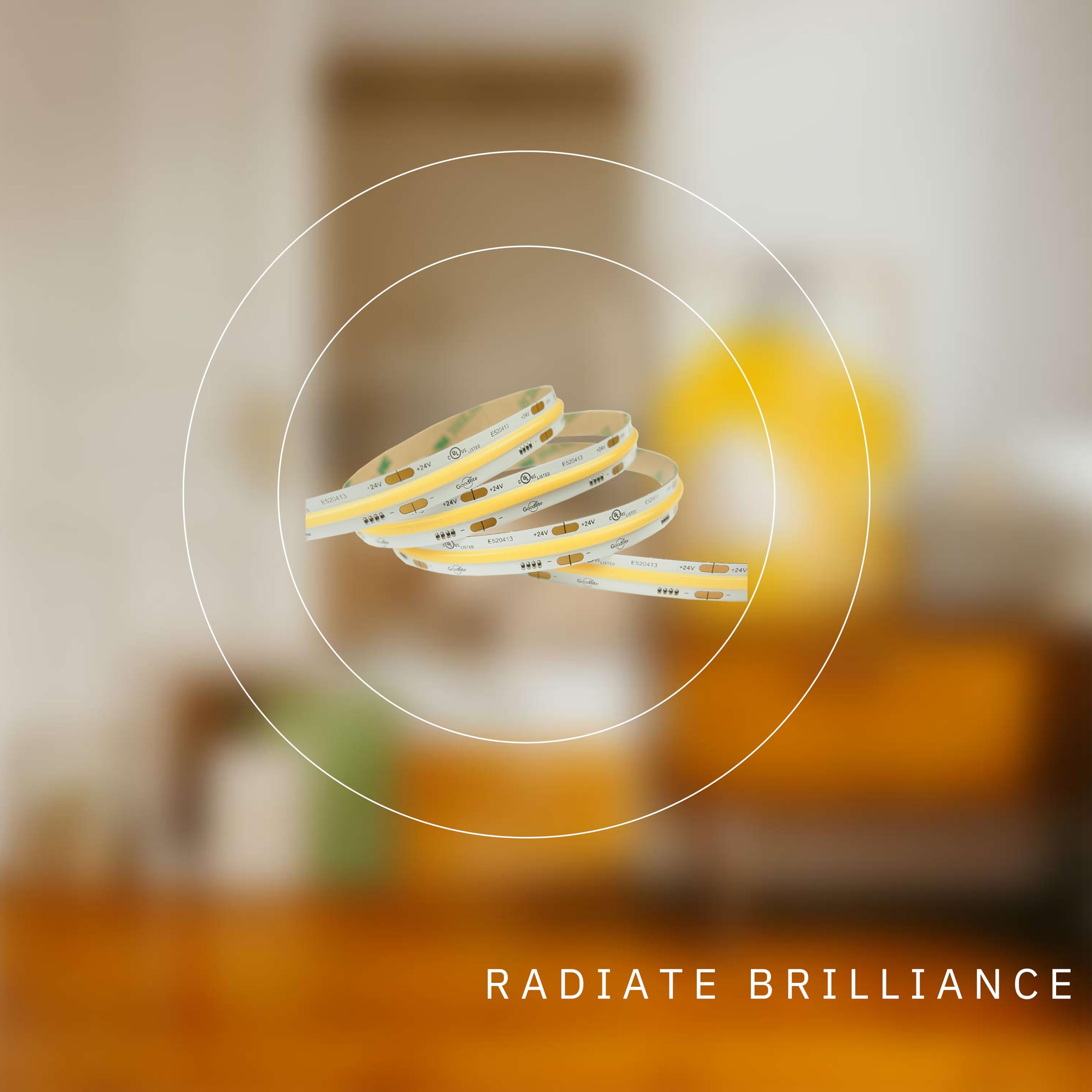 High Brightness 24V COB LED Strip Lights - 90W, 520ft, 1700 Lumens, CRI 93+, Dimmable Warm White 3000K for Bedroom, Kitchen, Under Cabinet & DIY Lighting | Perfect for Home Decor, Accent Lighting and Commercial Spaces